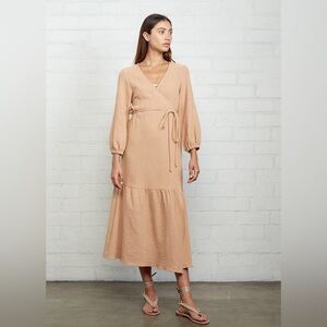 RACHEL PALLY Gauze Dania Dress Mesa Cotton Midi Wrap Size Medium